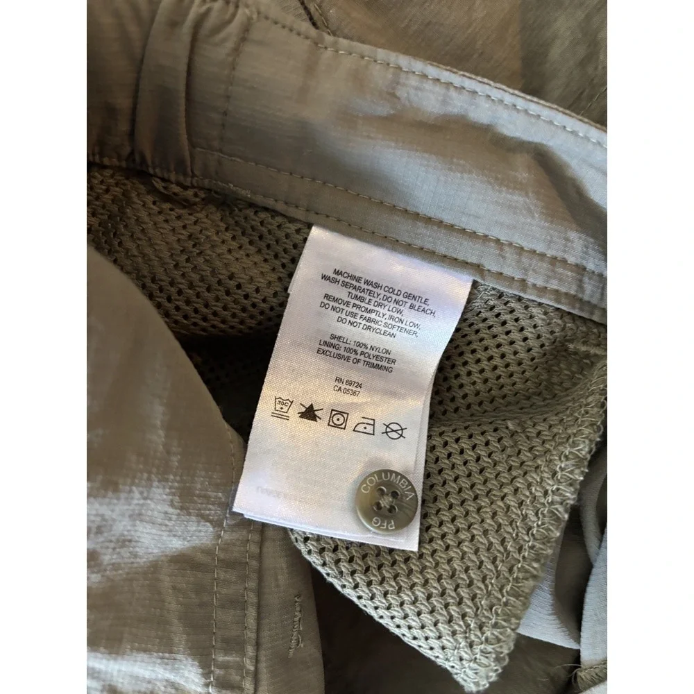 Columbia PFG‎ Pants Omni Shade Performance Fishing Gear Convertible Size XL Tan